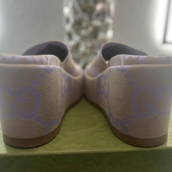 Monogram Jumbo GG Platform Slide Wedge Sandals - Picture 4 of 4
